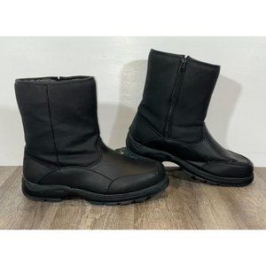 Totes * Men's Size 12 Traveler Black Size Zip Stadium Boots * Fleece Lined Warm